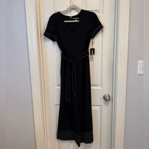 NWT Karl Lagerfeld Aris Black Jumpsuit Ankle length Size 4